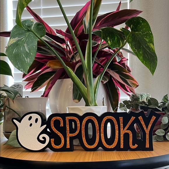 Source Unknown Other - Spooky Glitter Halloween Sign NWT